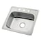Gourmetier K25228BN Carefree Drop-in Single Bowl Kitchen Sink, Brushed K25228BN - alternate 1